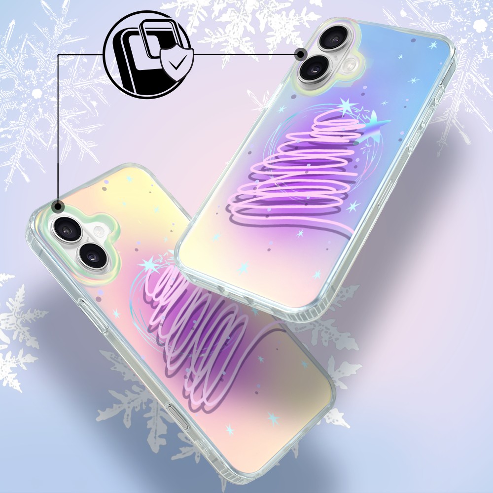 Etui do iPhone 17, Christmas, neonowa choinka, zmieniające kolor 17-3