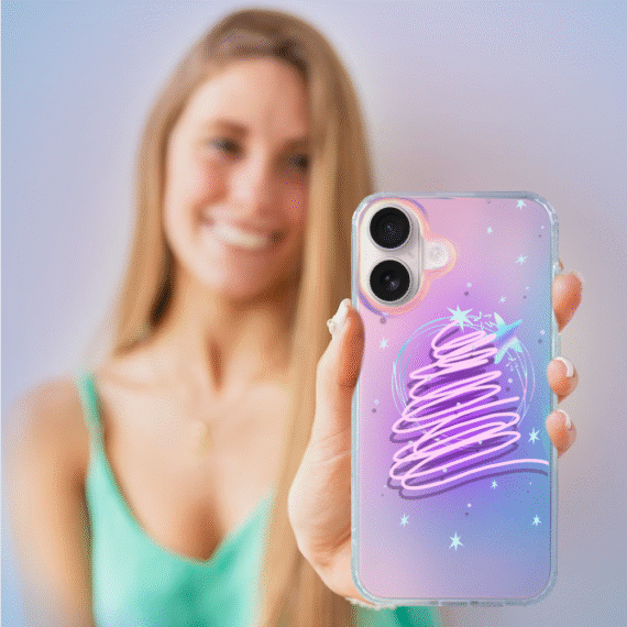 Etui do iPhone 17, Christmas, neonowa choinka, zmieniające kolor 17-5