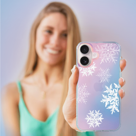 Etui do iPhone 17, Christmas, płatki śniegu, zmieniające kolor 17-5