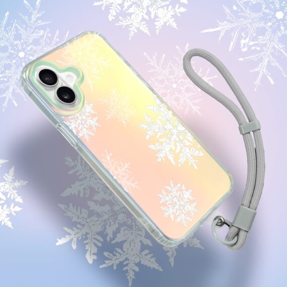 Etui do iPhone 17, Christmas, płatki śniegu, zmieniające kolor 17-6