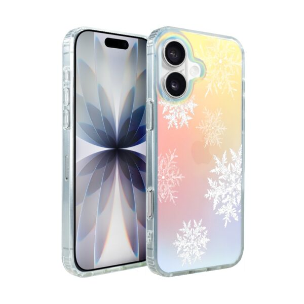 Etui do iPhone 17, Christmas, płatki śniegu, zmieniające kolor