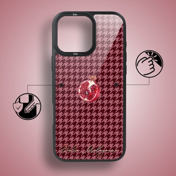 Etui do iPhone 17 IBIZU DropGuard Matt z MagSafe, Bella Fantasia, Rubinowy granat (4)