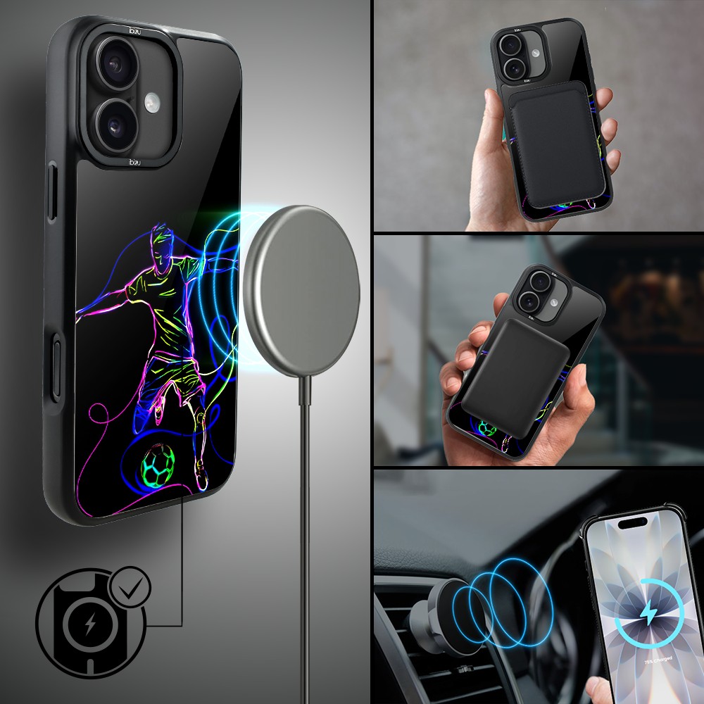 Etui do iPhone 17 IBIZU DropGuard Matt z MagSafe, #ElectroMove, Moc football’u (7)