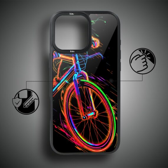 Etui do iPhone 17 IBIZU DropGuard Matt z MagSafe, #ElectroMove, Rowerowa wibracja (4)