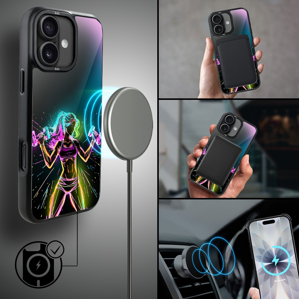 Etui do iPhone 17 IBIZU DropGuard Matt z MagSafe, #ElectroMove, Wibracja fitness (2)