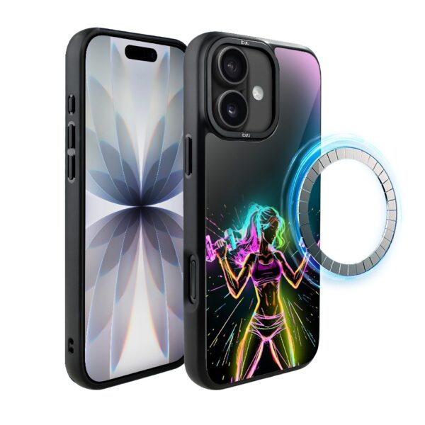 Etui do iPhone 17 IBIZU DropGuard Matt z MagSafe, #ElectroMove, Wibracja fitness