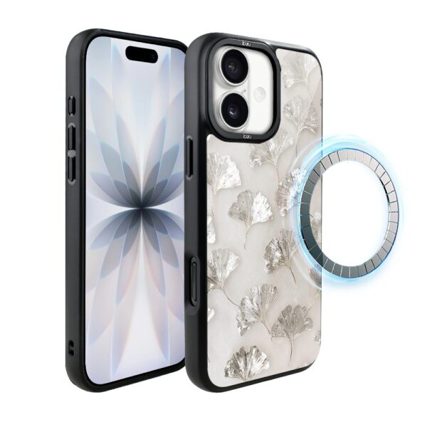 Etui do iPhone 17 IBIZU DropGuard Matt z MagSafe, Ethereal Essence, Biały Onyks