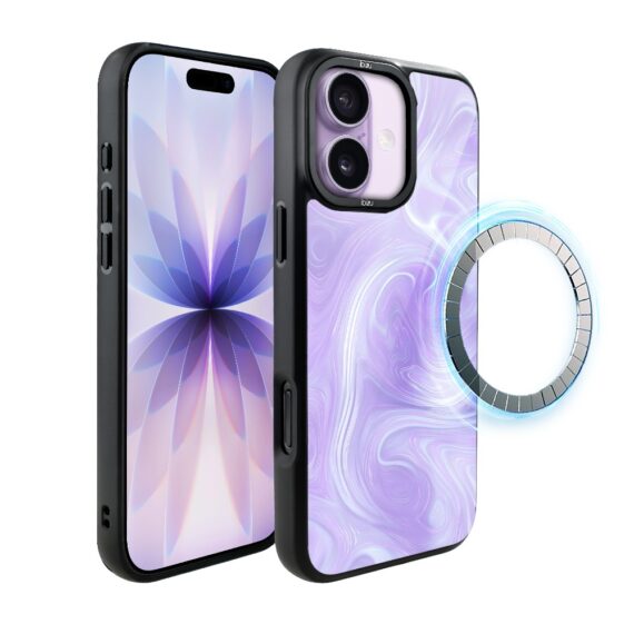 Etui do iPhone 17 IBIZU DropGuard Matt z MagSafe, Ethereal Essence, Lawendowy wir (5)