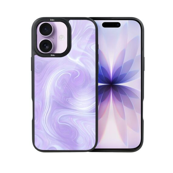 Etui do iPhone 17 IBIZU DropGuard Matt z MagSafe, Ethereal Essence, Lawendowy wir (6)
