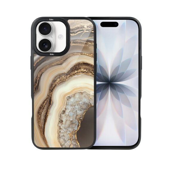 Etui do iPhone 17 IBIZU DropGuard Matt z MagSafe, Ethereal Essence, Miodowy Agat (6)