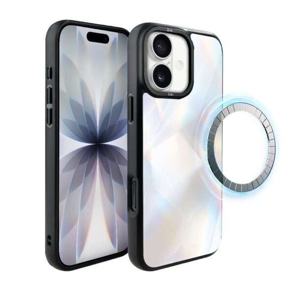 Etui do iPhone 17 IBIZU DropGuard Matt z MagSafe, Ethereal Essence, Opalizujący diament