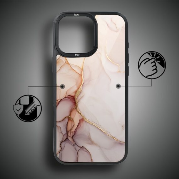Etui do iPhone 17 IBIZU DropGuard Matt z MagSafe, Ethereal Essence, Różany alabaster (3)