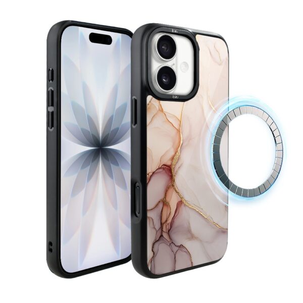 Etui do iPhone 17 IBIZU DropGuard Matt z MagSafe, Ethereal Essence, Różany alabaster