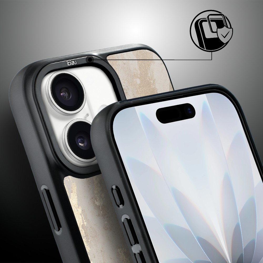 Etui do iPhone 17 IBIZU DropGuard Matt z MagSafe, Ethereal Essence, Szampańskie Złoto (1)