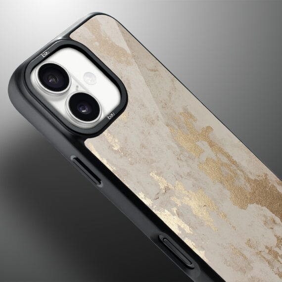 Etui do iPhone 17 IBIZU DropGuard Matt z MagSafe, Ethereal Essence, Szampańskie Złoto (2)
