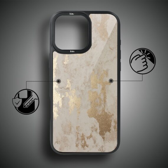 Etui do iPhone 17 IBIZU DropGuard Matt z MagSafe, Ethereal Essence, Szampańskie Złoto (4)