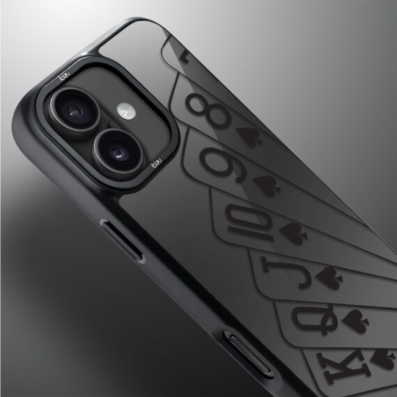 Etui do iPhone 17 IBIZU DropGuard Matt z MagSafe, Midnight, Karty do gry (2)