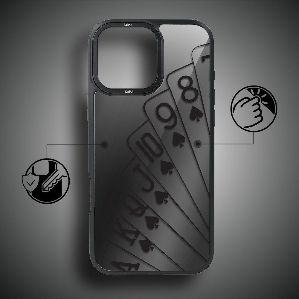 Etui do iPhone 17 IBIZU DropGuard Matt z MagSafe, Midnight, Karty do gry (4)