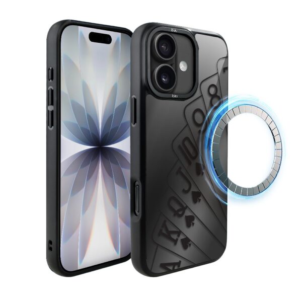 Etui do iPhone 17 IBIZU DropGuard Matt z MagSafe, Midnight, Karty do gry (5)