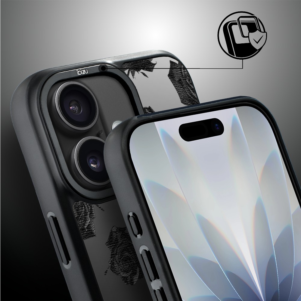 Etui do iPhone 17 IBIZU DropGuard Matt z MagSafe, Midnight, Sen róż (1)