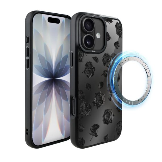 Etui do iPhone 17 IBIZU DropGuard Matt z MagSafe, Midnight, Sen róż (5)