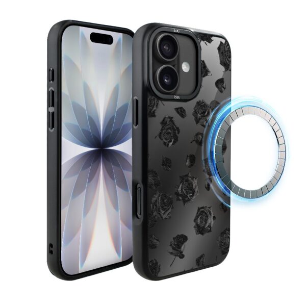 Etui do iPhone 17 IBIZU DropGuard Matt z MagSafe, Midnight, Sen róż