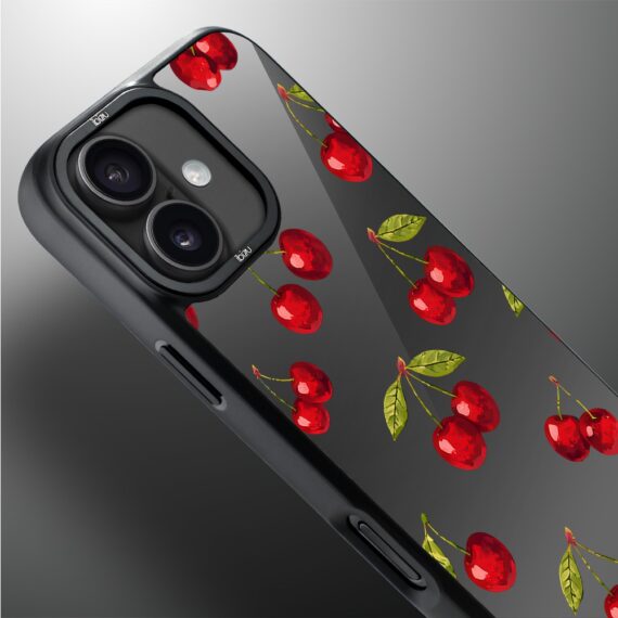 Etui do iPhone 17 IBIZU DropGuard Matt z MagSafe, Midnight, Wiśniowa noc (2)