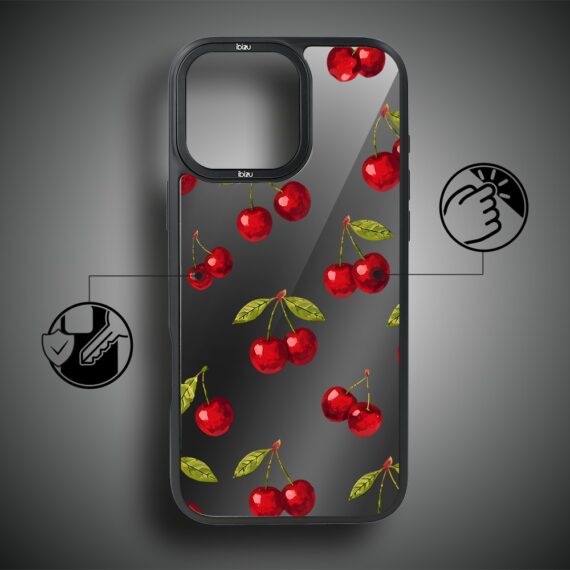 Etui do iPhone 17 IBIZU DropGuard Matt z MagSafe, Midnight, Wiśniowa noc (4)