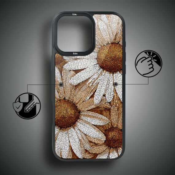 Etui do iPhone 17 IBIZU DropGuard Matt z MagSafe, Modern Classics, Mozaika Rumianków5