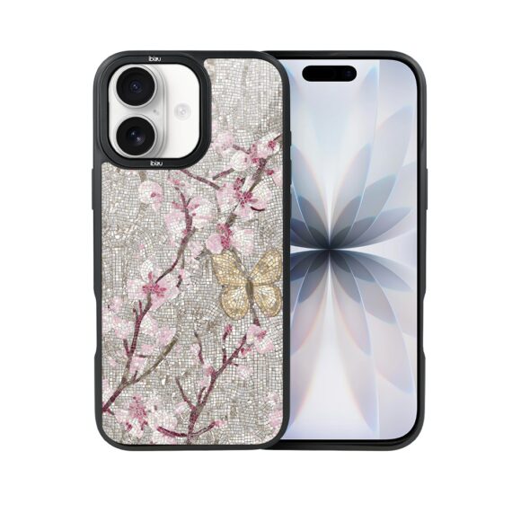 Etui do iPhone 17 IBIZU DropGuard Matt z MagSafe, Modern Classics, Mozaika kwitnącej wiśni7