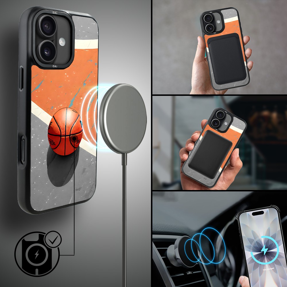 Etui do iPhone 17 IBIZU DropGuard Matt z MagSafe, #Move, Koszykówka (3)