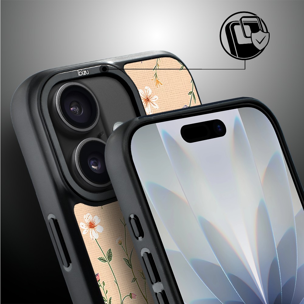 Etui do iPhone 17 IBIZU DropGuard Matt z MagSafe, Pastel Bloom, Koralowa Łąka (1)