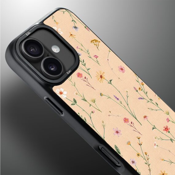 Etui do iPhone 17 IBIZU DropGuard Matt z MagSafe, Pastel Bloom, Koralowa Łąka (2)