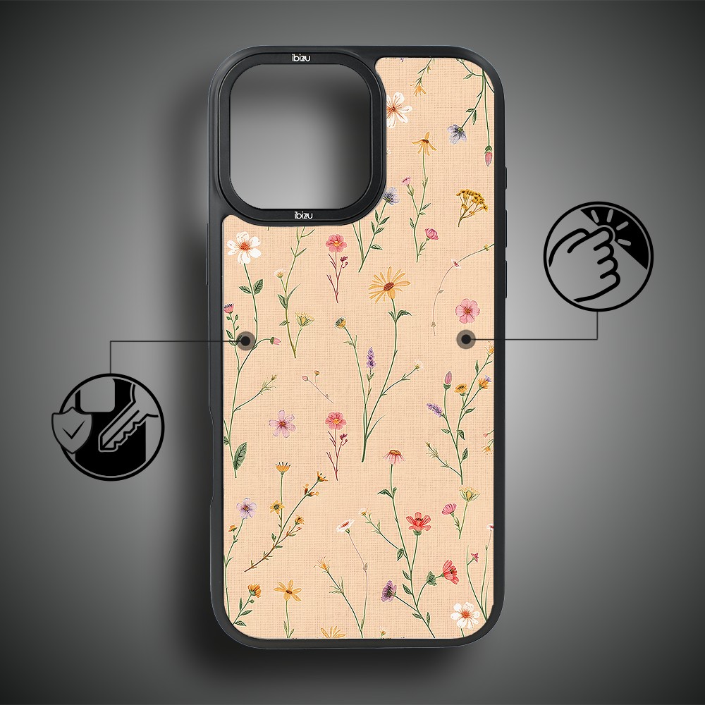 Etui do iPhone 17 IBIZU DropGuard Matt z MagSafe, Pastel Bloom, Koralowa Łąka (4)