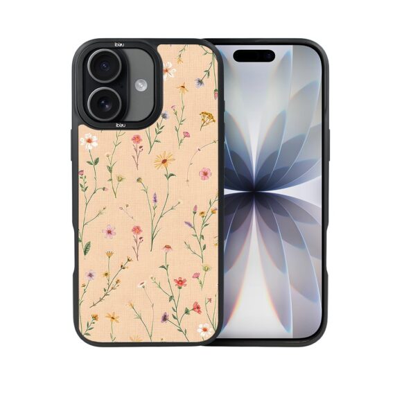 Etui do iPhone 17 IBIZU DropGuard Matt z MagSafe, Pastel Bloom, Koralowa Łąka (6)