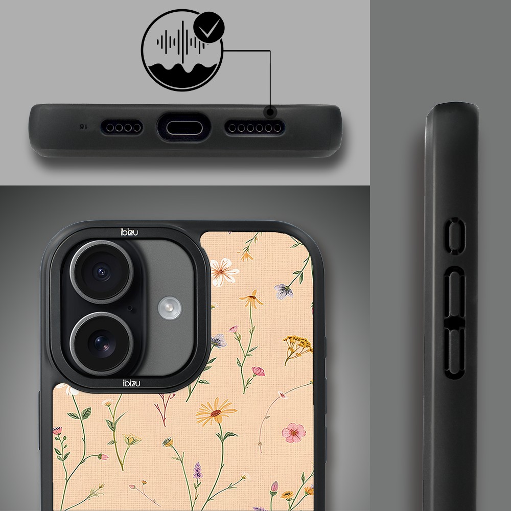 Etui do iPhone 17 IBIZU DropGuard Matt z MagSafe, Pastel Bloom, Koralowa Łąka (8)