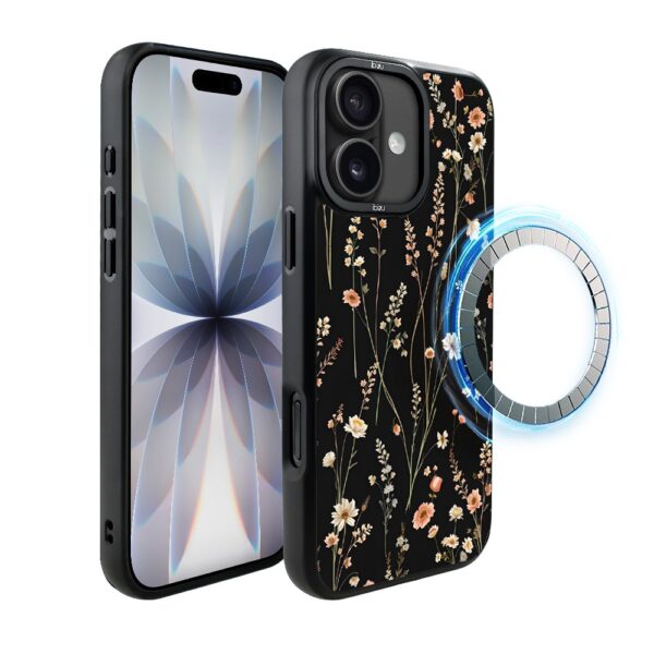 Etui do iPhone 17 IBIZU DropGuard Matt z MagSafe, Pastel Bloom, Północny ogród (8)