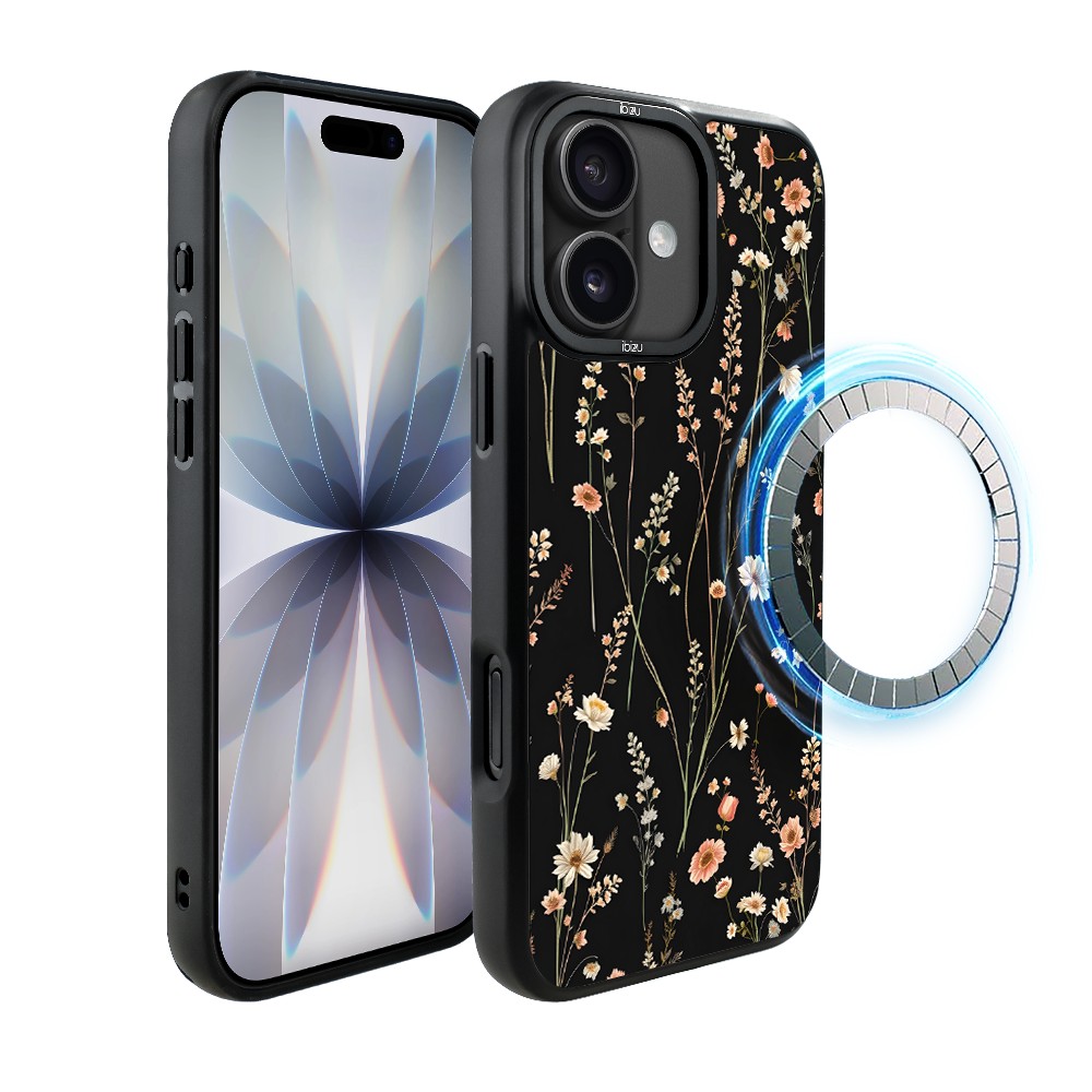 Etui do iPhone 17 IBIZU DropGuard Matt z MagSafe, Pastel Bloom, Północny ogród