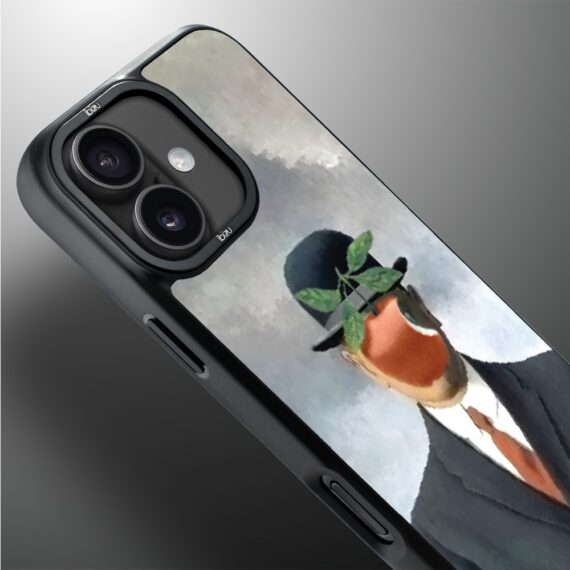 Etui do iPhone 17 IBIZU DropGuard Matt z MagSafe, Rene Magritte, syn człowieczy (2)