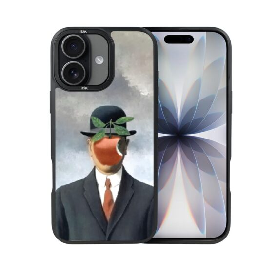 Etui do iPhone 17 IBIZU DropGuard Matt z MagSafe, Rene Magritte, syn człowieczy (6)