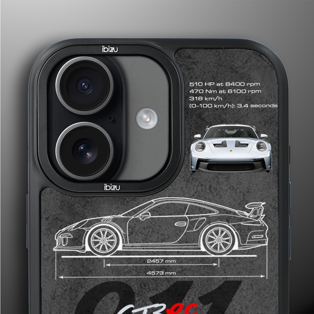 Etui do iPhone 17 IBIZU DropGuard Matt z MagSafe, TechDrive, 911 GT3 RS (1)