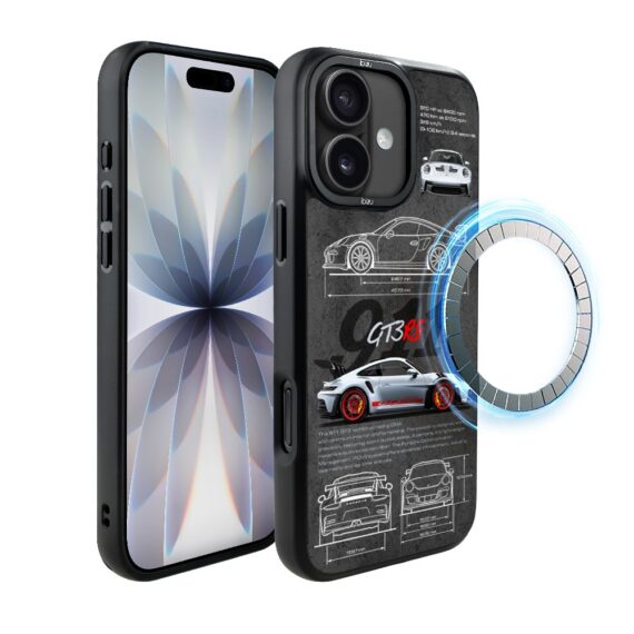 Etui do iPhone 17 IBIZU DropGuard Matt z MagSafe, TechDrive, 911 GT3 RS (3)