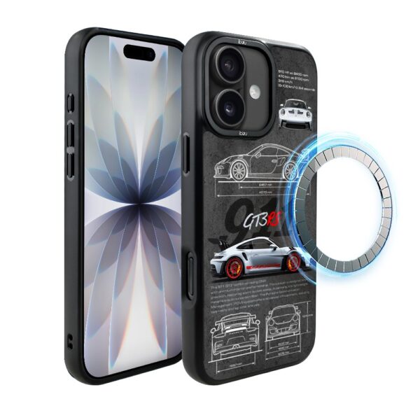 Etui do iPhone 17 IBIZU DropGuard Matt z MagSafe, TechDrive, 911 GT3 RS (3)