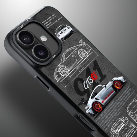 Etui do iPhone 17 IBIZU DropGuard Matt z MagSafe, TechDrive, 911 GT3 RS (6)