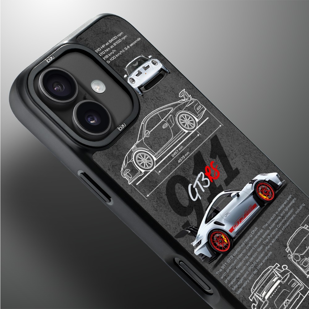 Etui do iPhone 17 IBIZU DropGuard Matt z MagSafe, TechDrive, 911 GT3 RS (6)