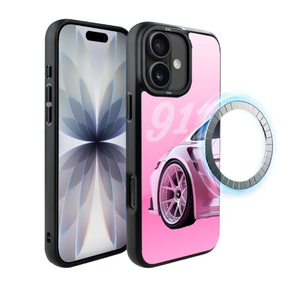 Etui do iPhone 17 IBIZU DropGuard Matt z MagSafe, TechDrive, 911 różowe