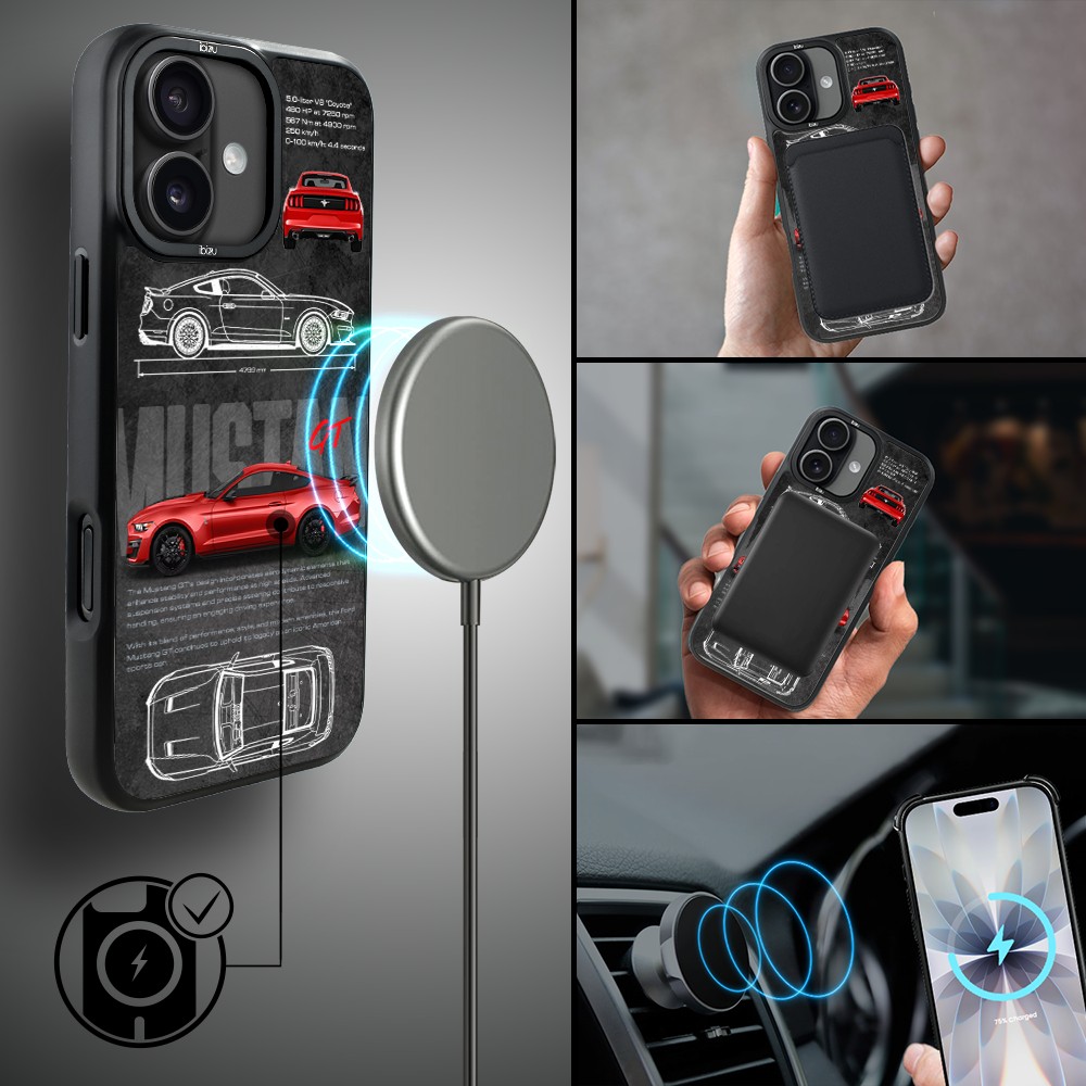 Etui do iPhone 17 IBIZU DropGuard Matt z MagSafe, TechDrive, GT V8 “Coyote” (6)