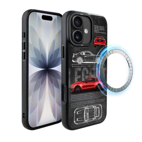 Etui do iPhone 17 IBIZU DropGuard Matt z MagSafe, TechDrive, GT V8 “Coyote”