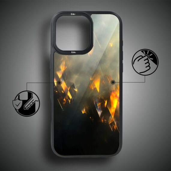 Etui do iPhone 17 IBIZU DropGuard Matt z MagSafe, Twilight Dreams, Golden Sparks5