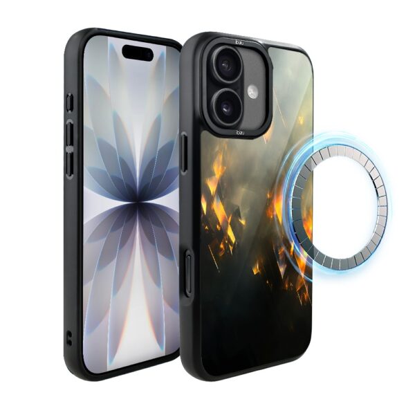 Etui do iPhone 17 IBIZU DropGuard Matt z MagSafe, Twilight Dreams, Golden Sparks